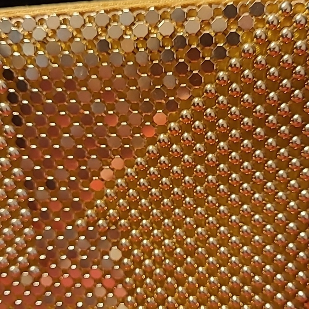 🪙VINTAGE Gold METAL Mesh LIKE Evening Bag - Picture 2 of 10